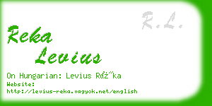 reka levius business card